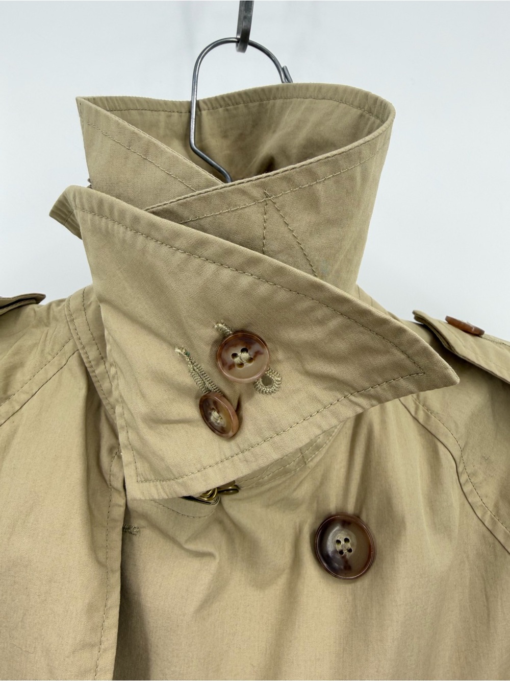 Buck Mason Paperweight Trench Coat Tan Size XS - Picture 7 of 16